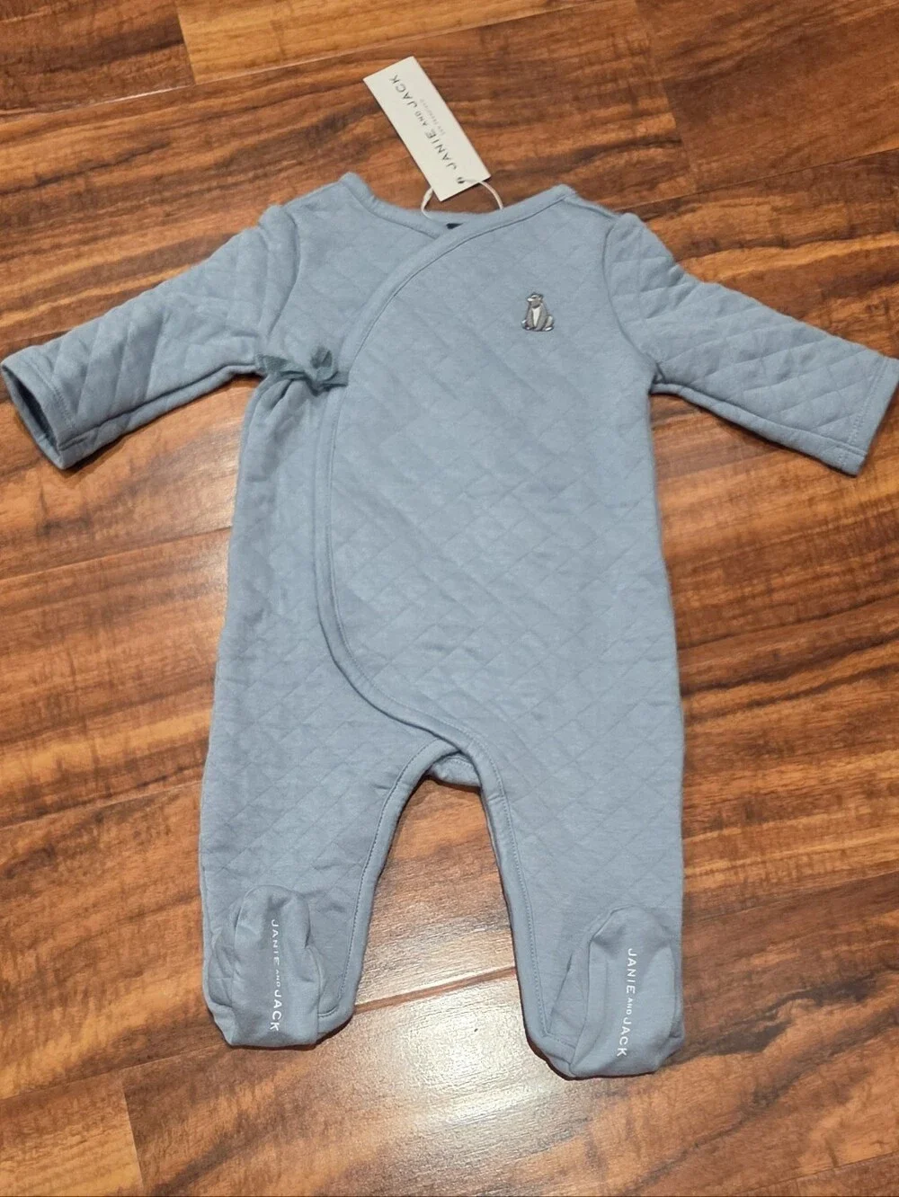 Janie and Jack NWT 0-3 Months Quilted Footie Romper and Bear Bodysuit